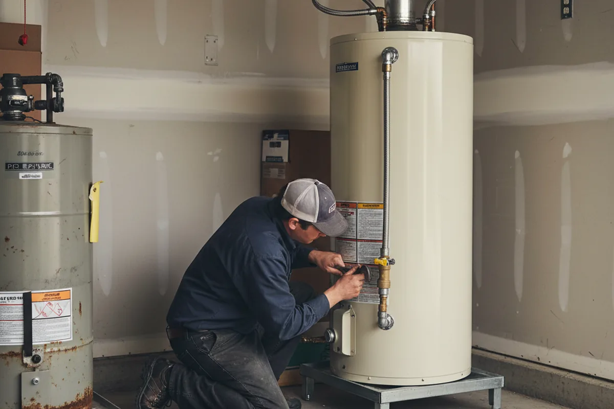 Water heater and shutoff valve replacement in Overpeck
