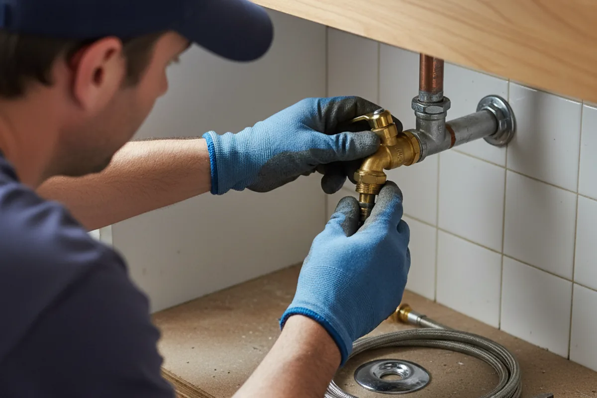 Shutoff valve and fitting work during Faucet and Fixture Repair in Overpeck